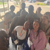 group of students doing duck face